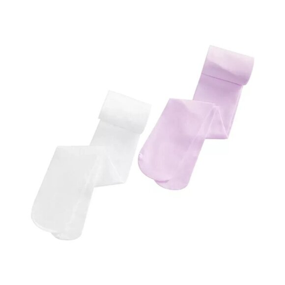 Trimfit Girls 2-Pk. Opaque Tights Pink Size 8-10 - Picture 1 of 1